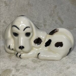 Elegant Ceramic MG Dog Figurine - Cream and Brown